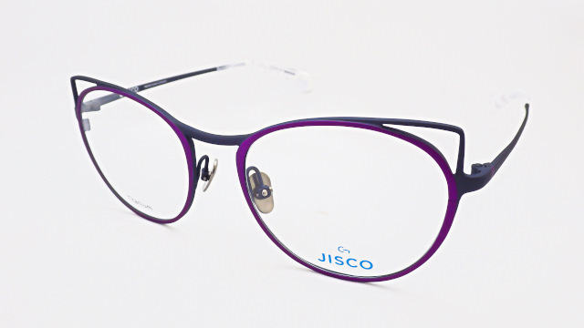 Jisco ジスコ Isa カラー グレー 紫 スペイン生まれのメガネフレームは 話題の 猫みみメガネ